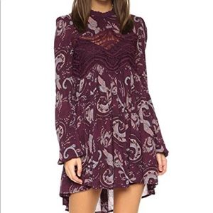 Free People Sz. M Sweet Thing Bohemian Wine Tunic